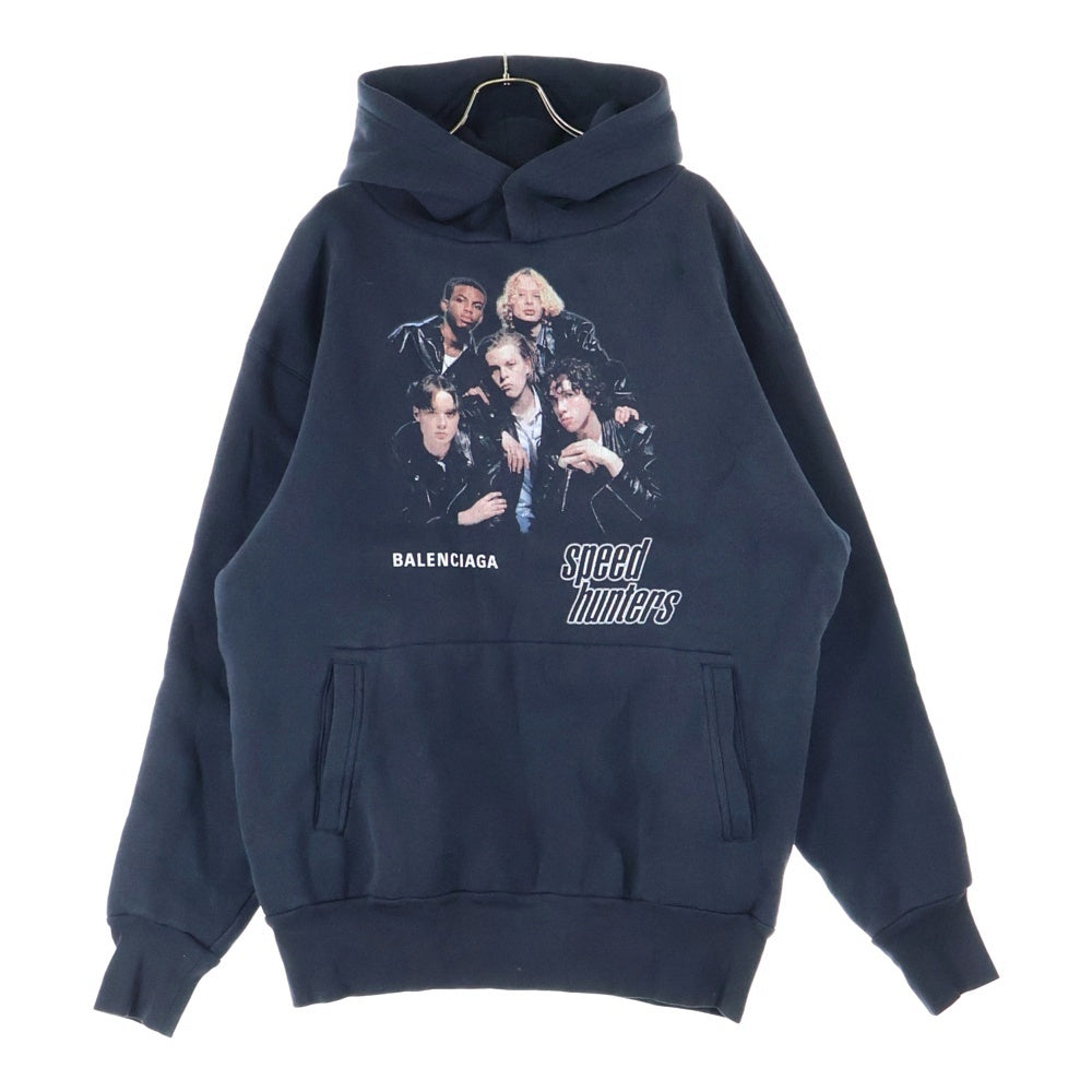BALENCIAGA(バレンシアガ) 19AW Speed Hunters Hoodie 541873 TCV37 スピードハンターズ プルオーバースウェットパーカー フーディー ブラック