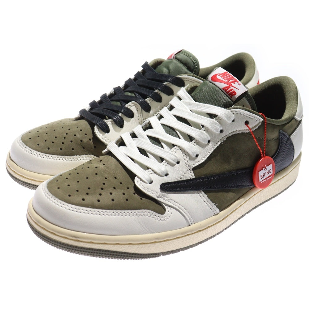 NIKE(ナイキ) ×TRAVIS SCOTT AIR JORDAN 1 LOW OG SP Reverse Olive トラヴィススコット エアジョーダン1 リバースオリーブ ローカットスニーカー US9/27cm DM7866-200