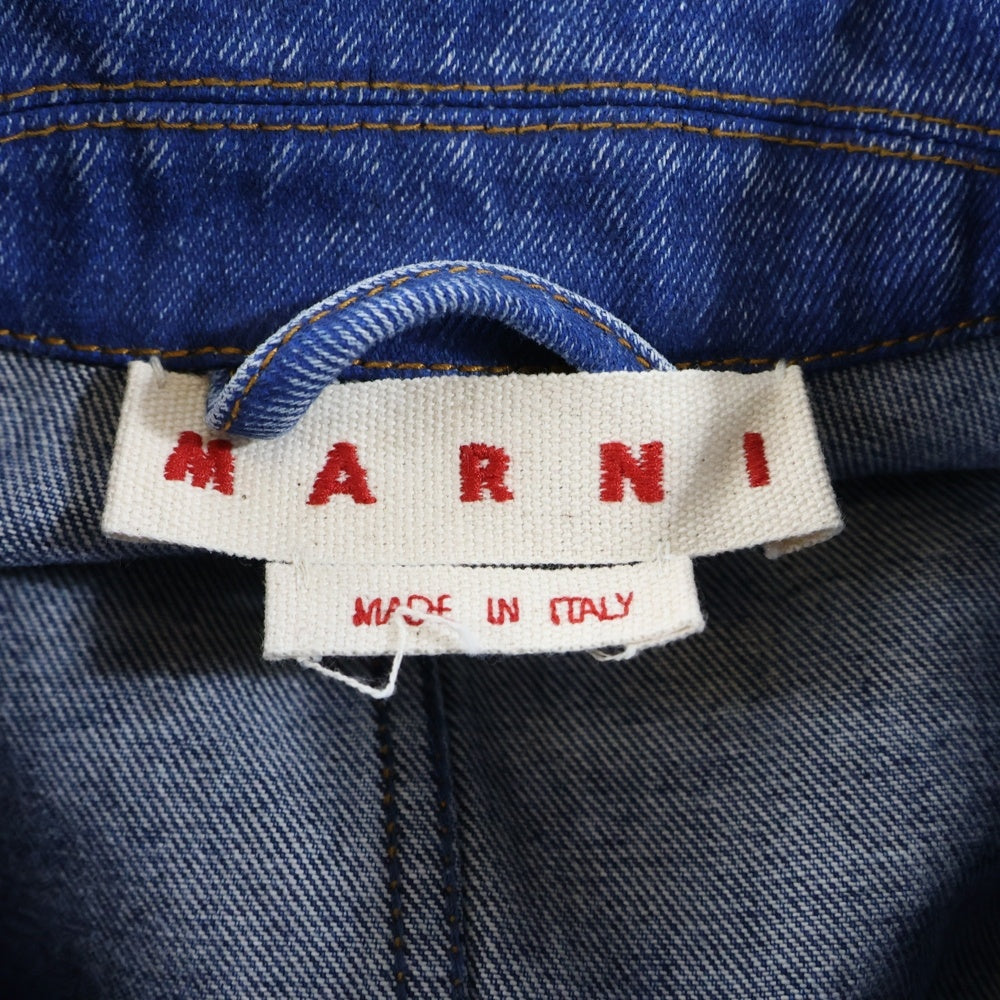 MARNI(マルニ) 25AW ロゴブルー フェード デニムジャケット インディゴ JUJU0051X0