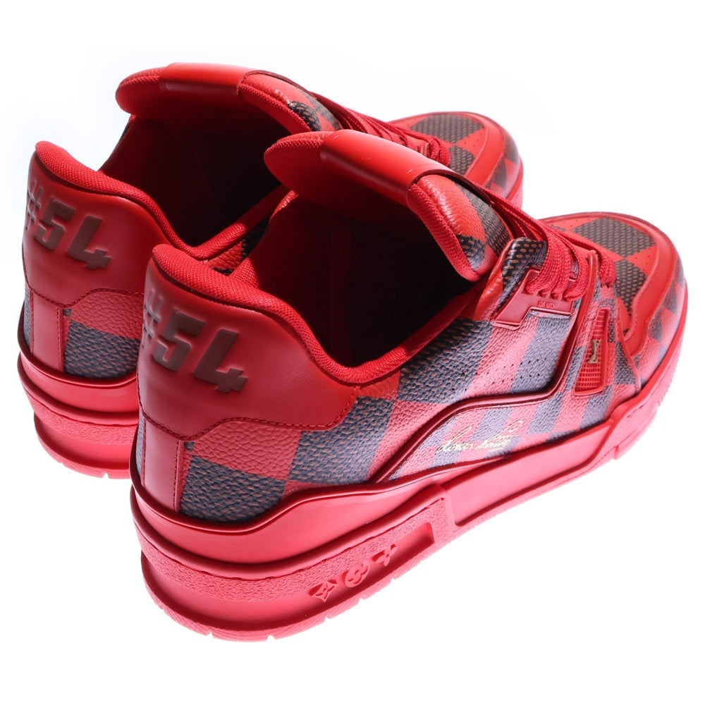 LOUIS VUITTON(ルイヴィトン) LVトレイナー ダミエ スニーカー シューズ ブラック/レッド 8 1/2 FD1203 1ACN44