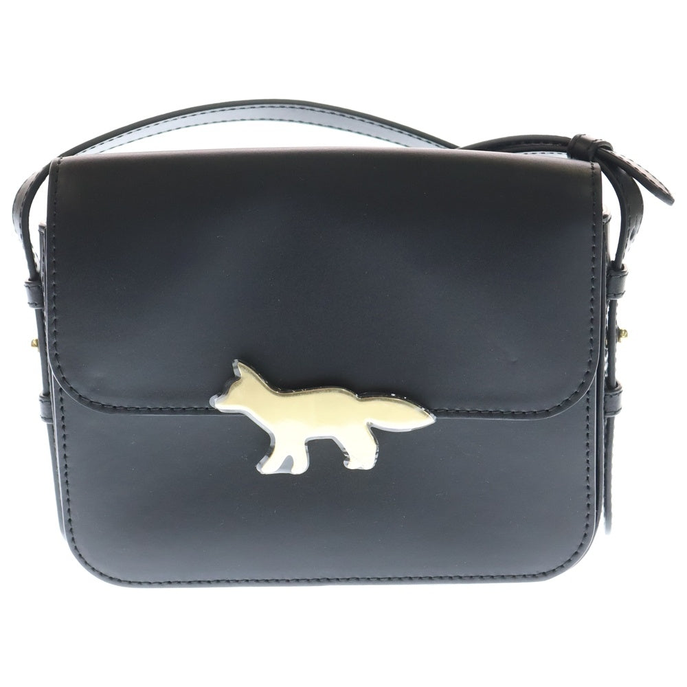 MAISON KITSUNE(メゾンキツネ) EDIE イーディ レザーショルダーバッグ ブラック