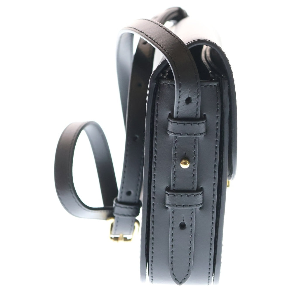 MAISON KITSUNE(メゾンキツネ) EDIE イーディ レザーショルダーバッグ ブラック