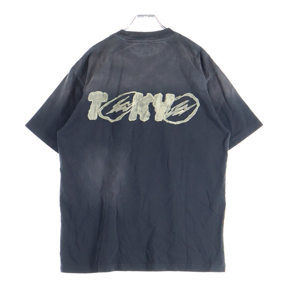 Cactus Jack(カクタスジャック) ×Fragment ×TM/KK フラグメント POP UP 限定 トリプルネーム プリント 半袖 Tシャツ ブラック