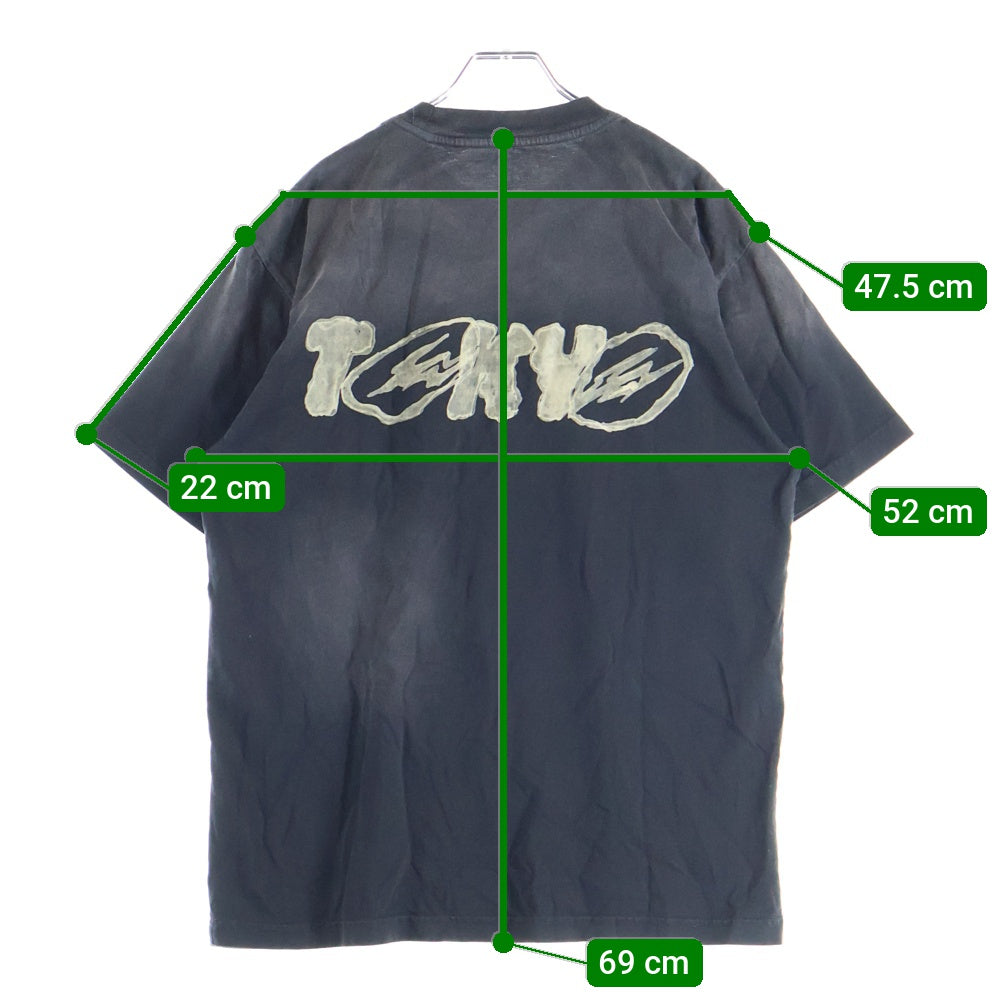 Cactus Jack(カクタスジャック) ×Fragment ×TM/KK フラグメント POP UP 限定 トリプルネーム プリント 半袖 Tシャツ ブラック