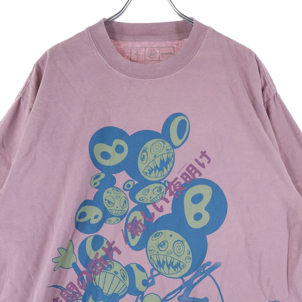 Cactus Jack(カクタスジャック) ×Fragment ×TM/KK フラグメント POP UP限定 トリプルネーム キャラクタープリント 半袖 Tシャツ パープル