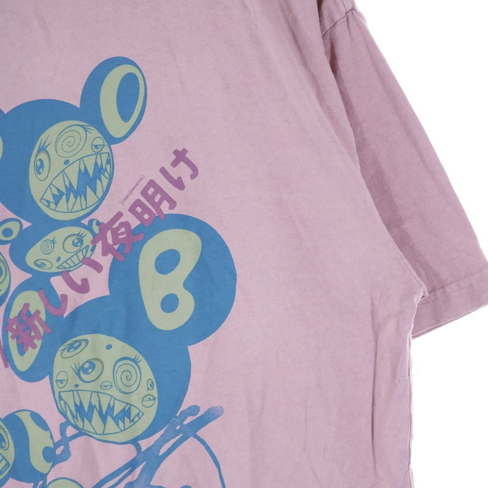 Cactus Jack(カクタスジャック) ×Fragment ×TM/KK フラグメント POP UP限定 トリプルネーム キャラクタープリント 半袖 Tシャツ パープル