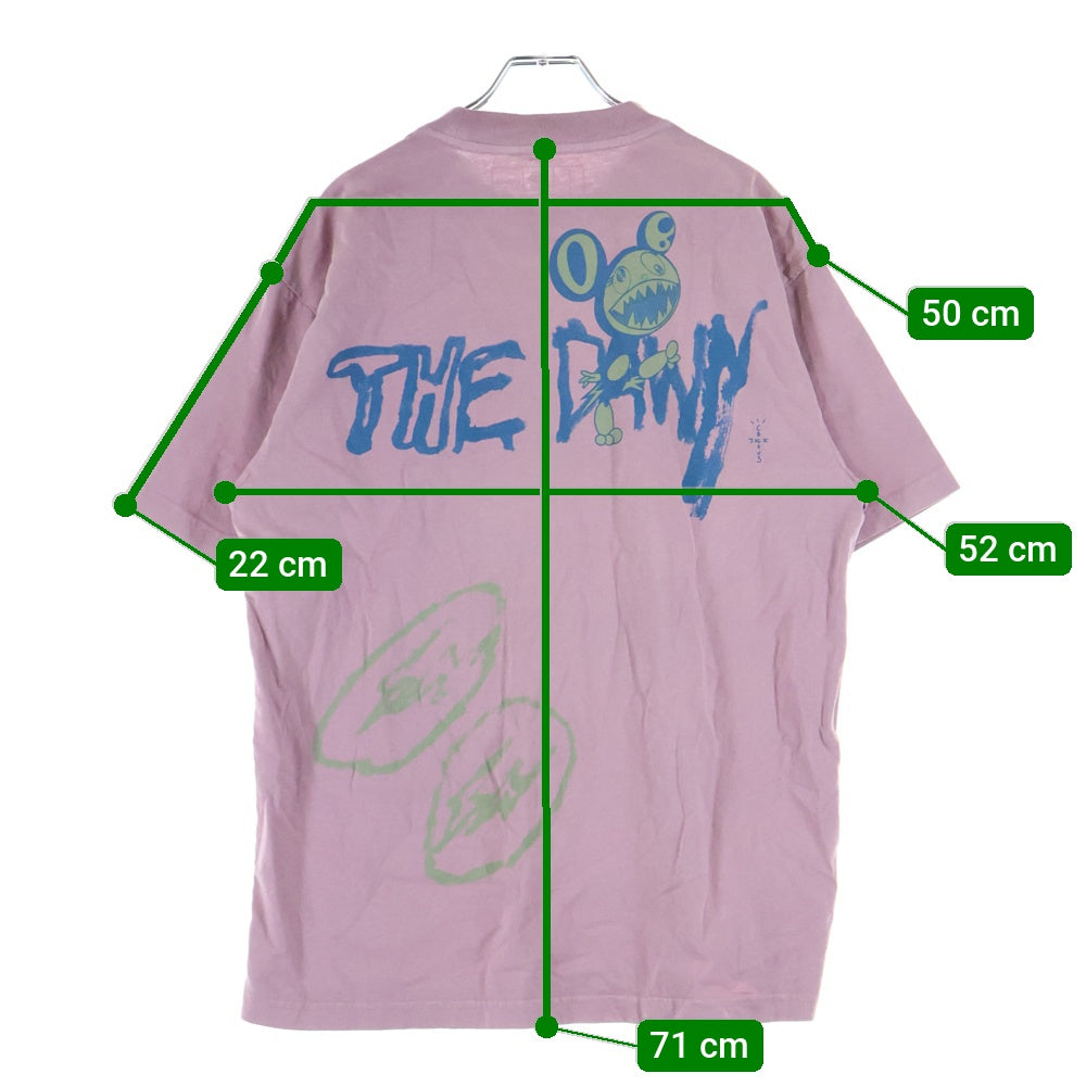 Cactus Jack(カクタスジャック) ×Fragment ×TM/KK フラグメント POP UP限定 トリプルネーム キャラクタープリント 半袖 Tシャツ パープル