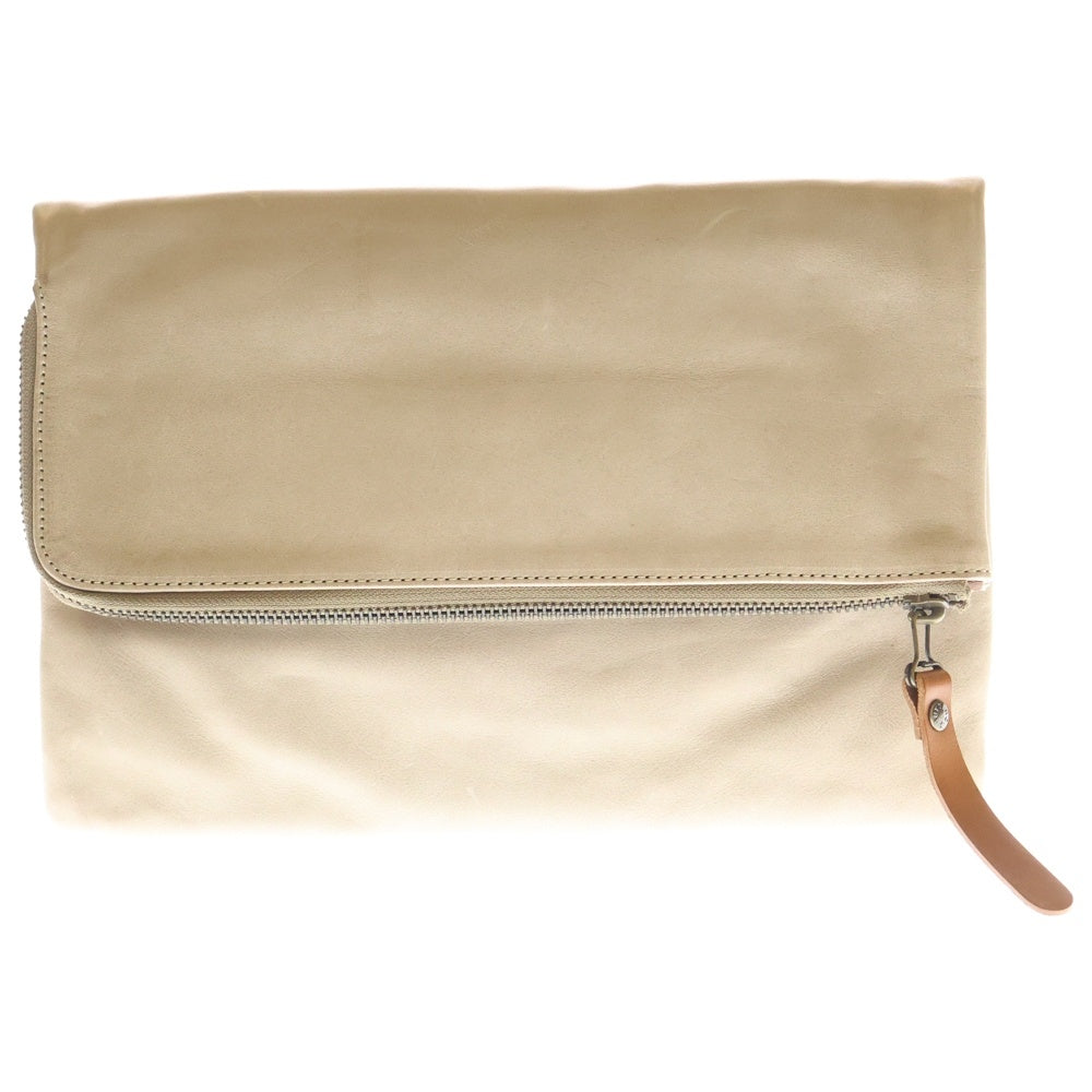 BUTTERO(ブッテロ) Leather Clutch Bag レザークラッチバッグ セカンドバッグ ベージュ