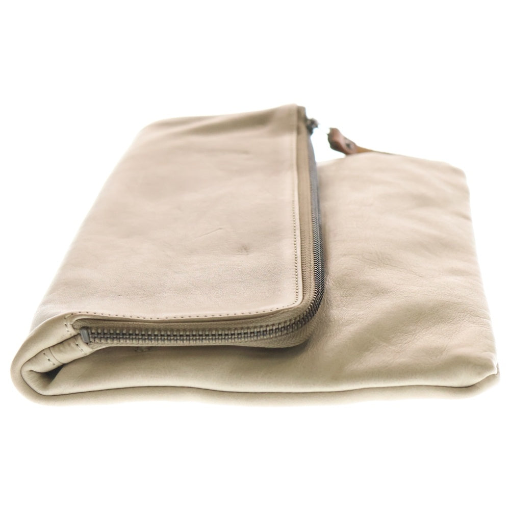 BUTTERO(ブッテロ) Leather Clutch Bag レザークラッチバッグ セカンドバッグ ベージュ