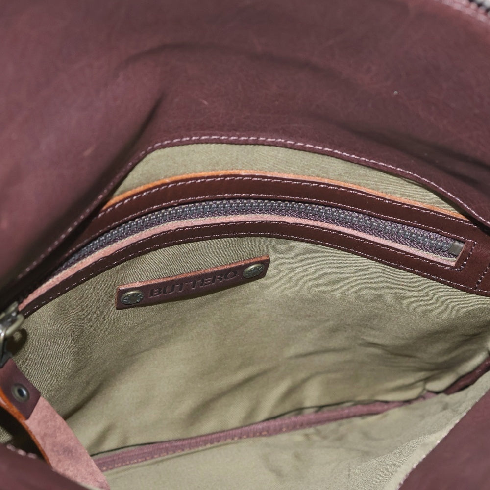 BUTTERO(ブッテロ) Leather Clutch Bag レザークラッチバッグ セカンドバッグ ブラウン