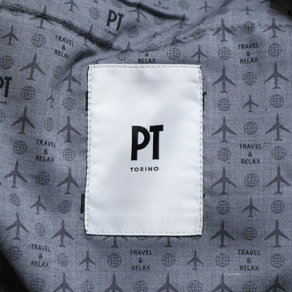 PT TORINO(ピーティートリノ) Slim Fit Stretch Slacks スリムフィットストレッチスラックス 千鳥格子スラックスパンツ COVSJGZ00TVL