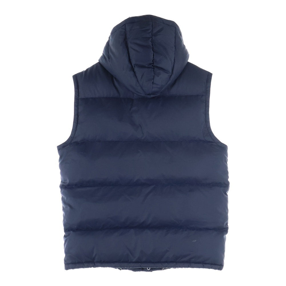 POLO RALPH LAUREN(ポロラルフローレン) フロントロゴ刺繍 フェザーダウンベスト ジップアップ ナイロンジャケット ネイビー