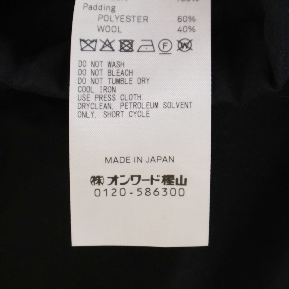ATON(エイトン) SHORT MODS COAT ナイロン 中綿 ショートモッズコート ブラック