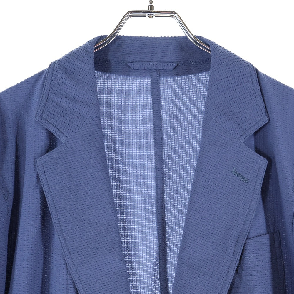 LANVIN(ランバン) ストレッチシアサッカーローファージャケット ネイビー