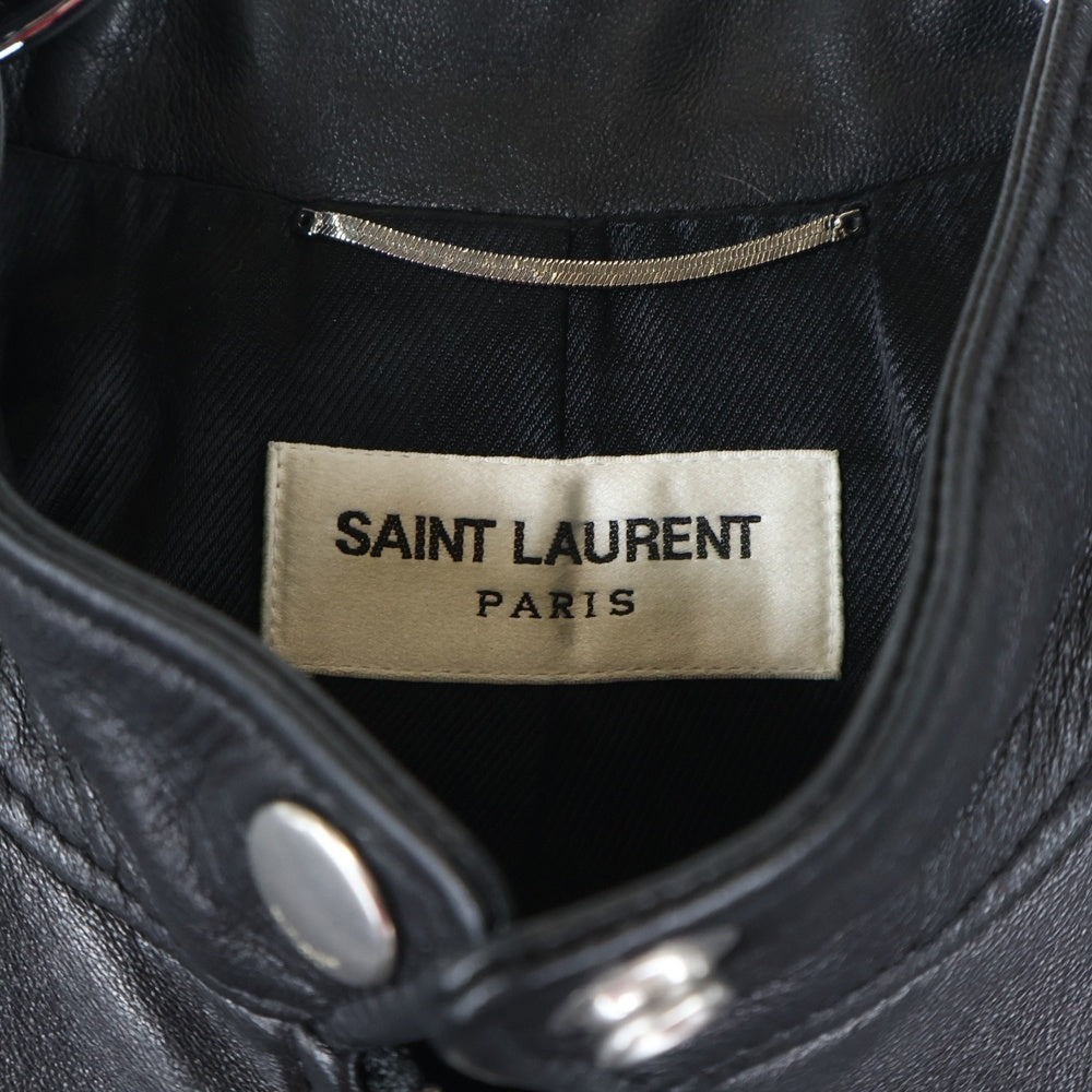 SAINT LAURENT PARIS(サンローランパリ) キースレザー シングルライダース ジャケット アウター 362239 Y5YA1 ブラック