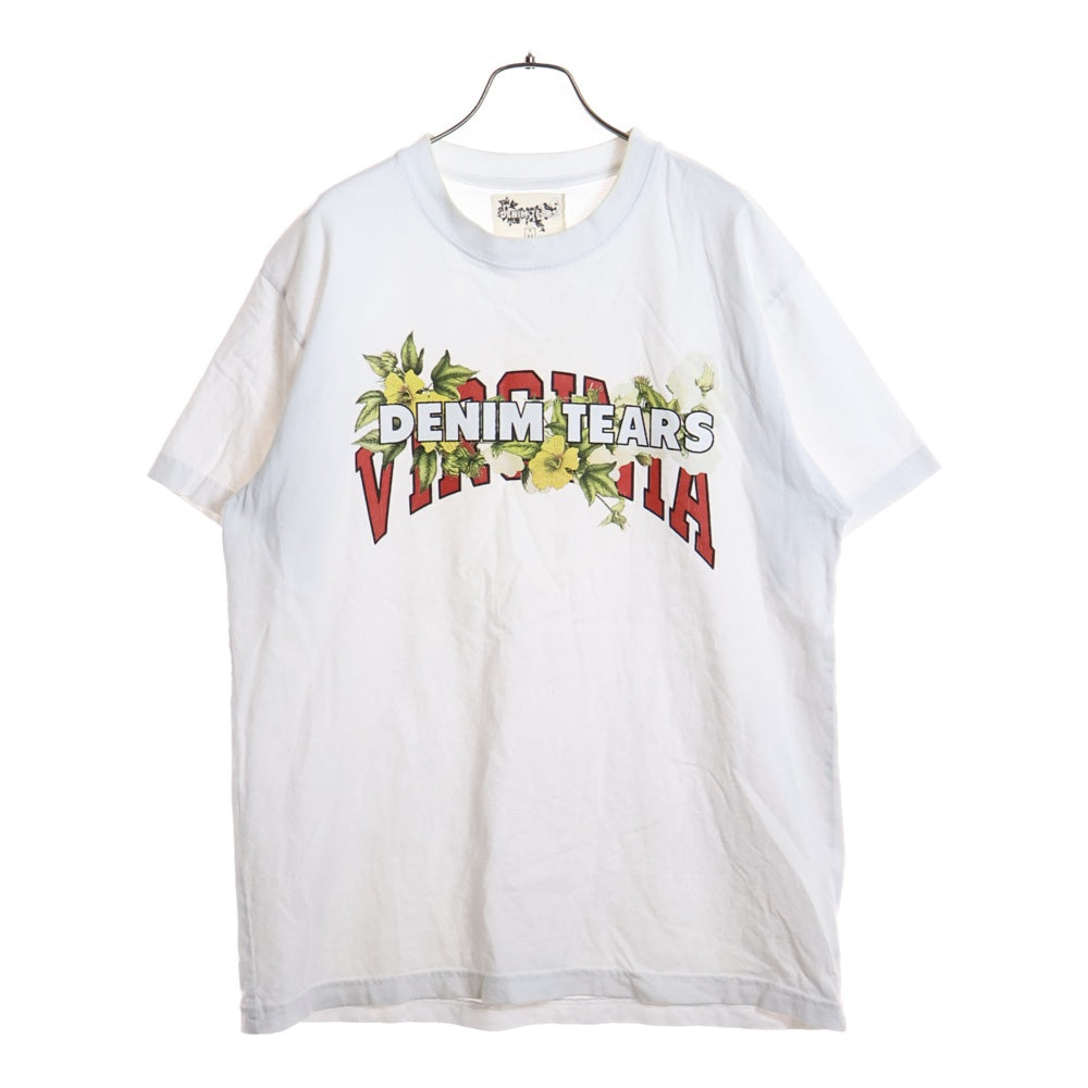 DENIM TEARS(デニムティアーズ) LOGO PRINT S/S TEE ロゴプリント半袖Tシャツ ホワイト