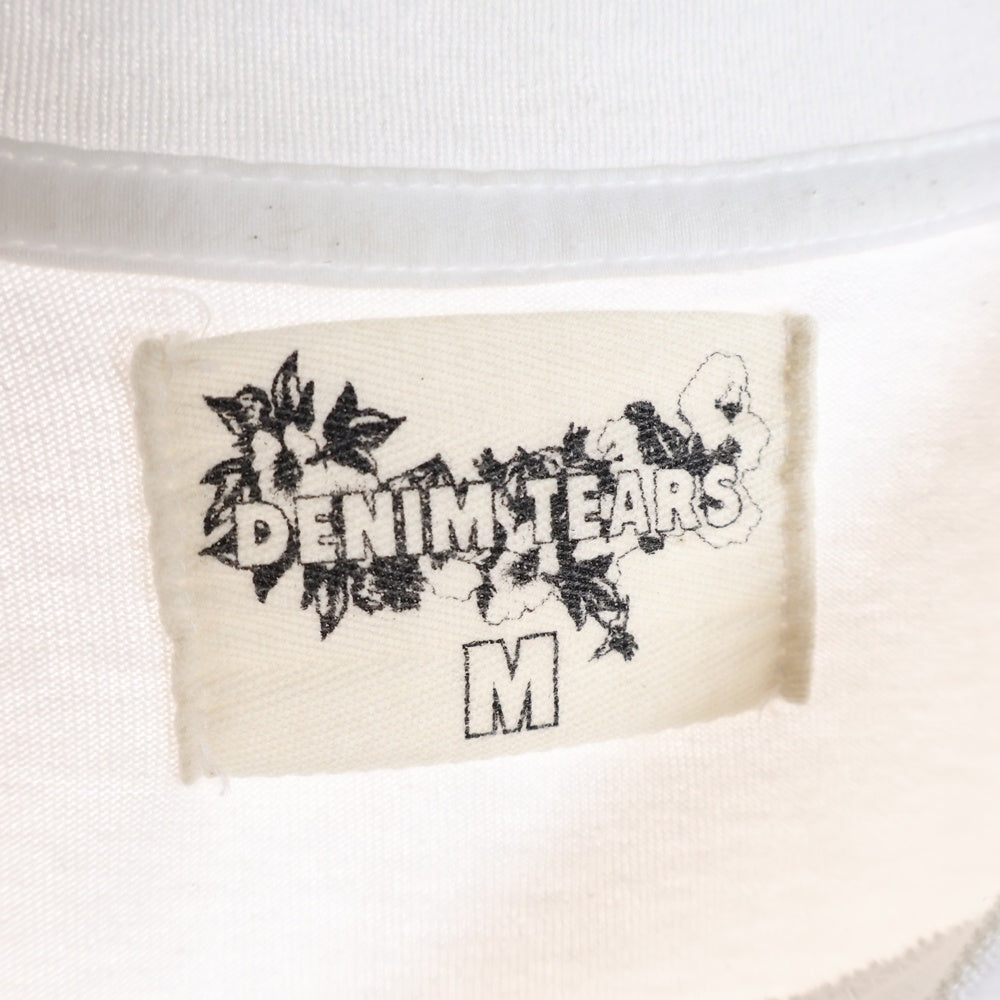 DENIM TEARS(デニムティアーズ) LOGO PRINT S/S TEE ロゴプリント半袖Tシャツ ホワイト