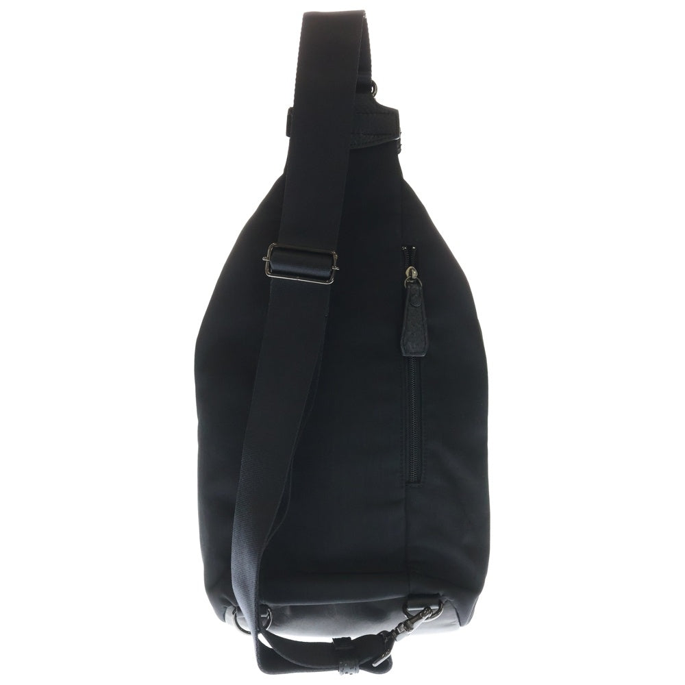 KATSUYUKI KODAMA(カツユキコダマ) Paradiddle Python Leather Nylon Shoulder Bag パラディドル パイソンレザーナイロンショルダーバッグ レザー切替ナイロンショルダーバッグ ブラック レディース