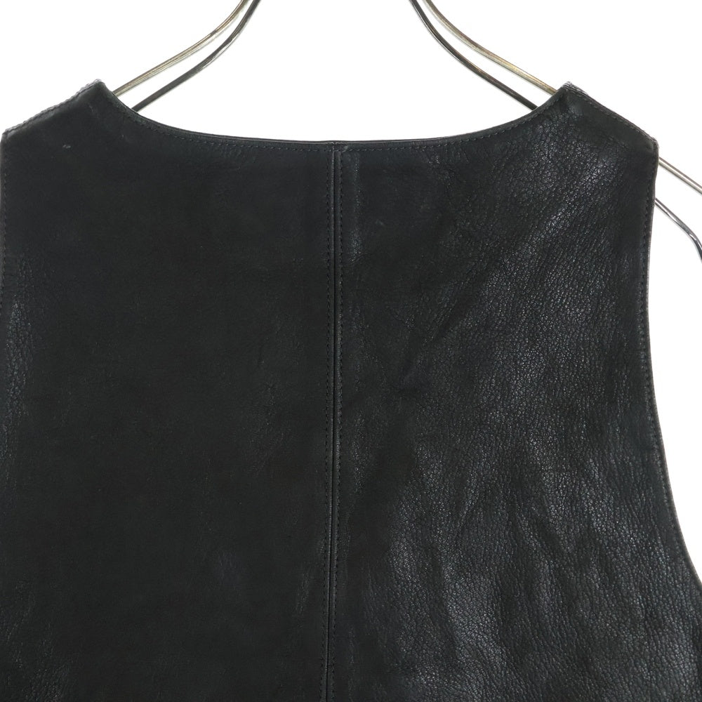 CHROME HEARTS(クロムハーツ) 2BTN CLASSIC VEST 2ボタン クラシック レザーベスト ブラック