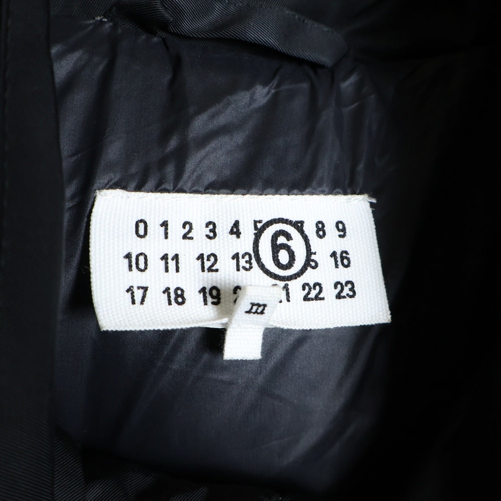 MM6 Maison Margiela(エムエムシックスメゾンマルジェラ) 23AW Baffle Quilt Gilet ジップアップ ダウンベスト ジャケット ブラック S62FB0054 S54882