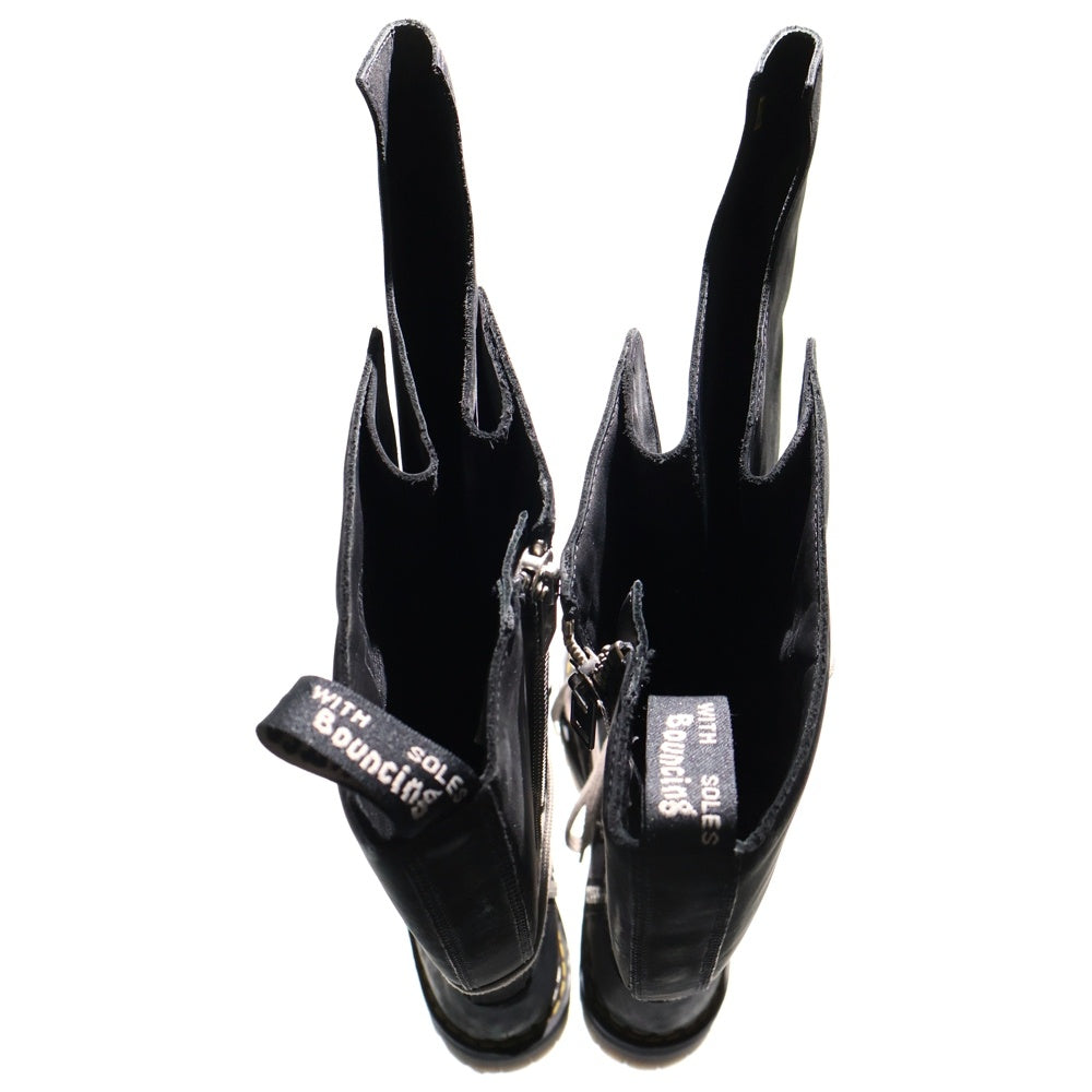 Rick Owens(リックオウエンス) 25AW ×Dr.Martens 1B60 Quad Sole Pentalace Boot ドクターマーチン クアッド ソール ペンタ レース ロングブーツ ブラック 41820001