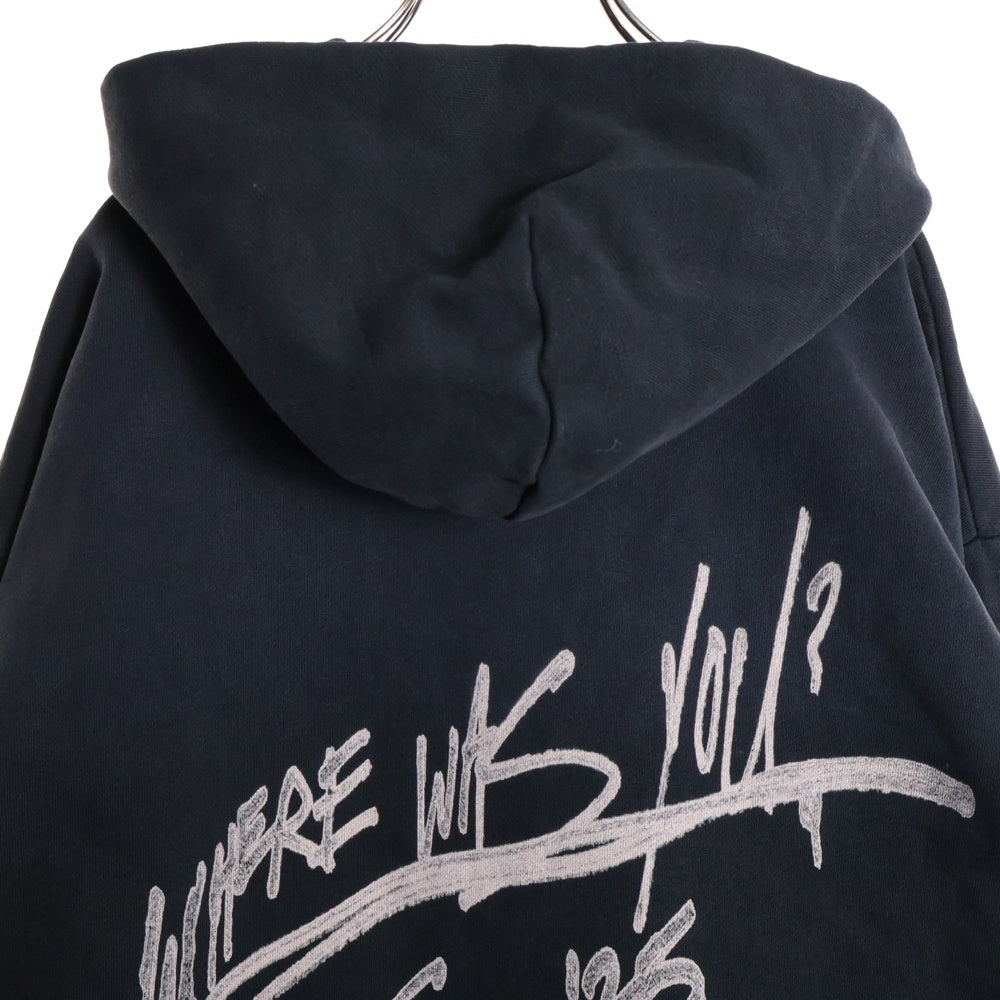 NO BRAND(ノーブランド) TRAVIS SCOTT Circus Maximus 2025 プリントスウェットパーカー ブラック