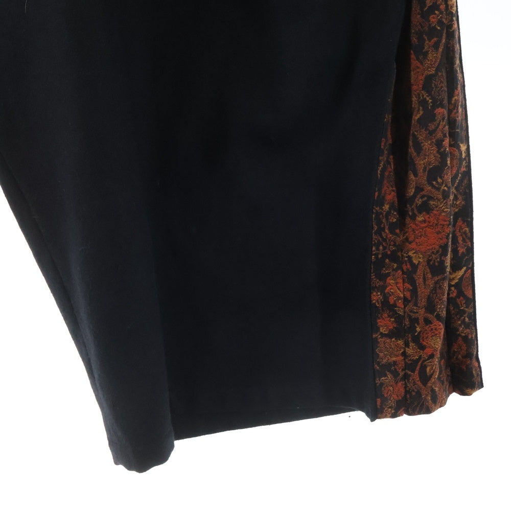 s'yte(サイト) ウール 切り替えデザイン パンツ ブラック UV-P68-821