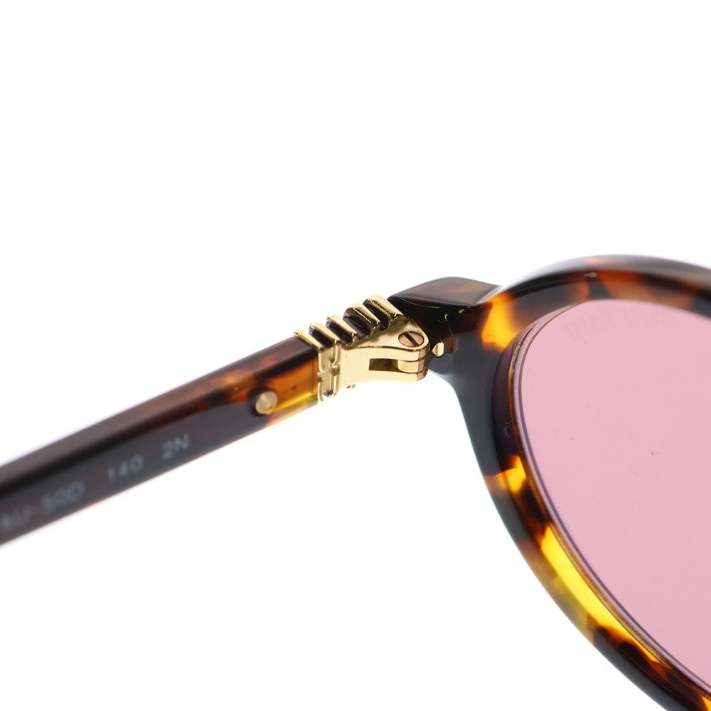 miumiu(ミュウミュウ) ラウンドフレーム カラーレンズ メガネ サングラス 眼鏡 ブラウン/ピンク SMU04Z-F