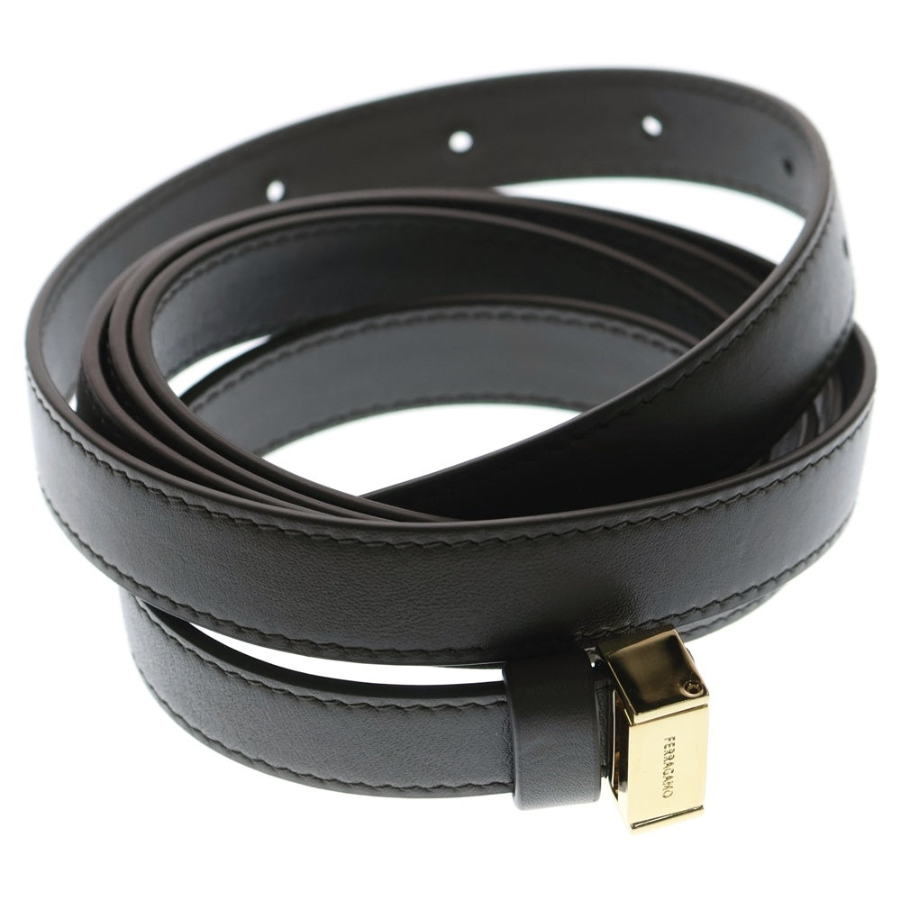 FERRAGAMO(フェラガモ) Flap Cross Body Bag XS フラップクロスボディバッグXS チェーンハンドル2Wayショルダーバッグ ブラウン レディース