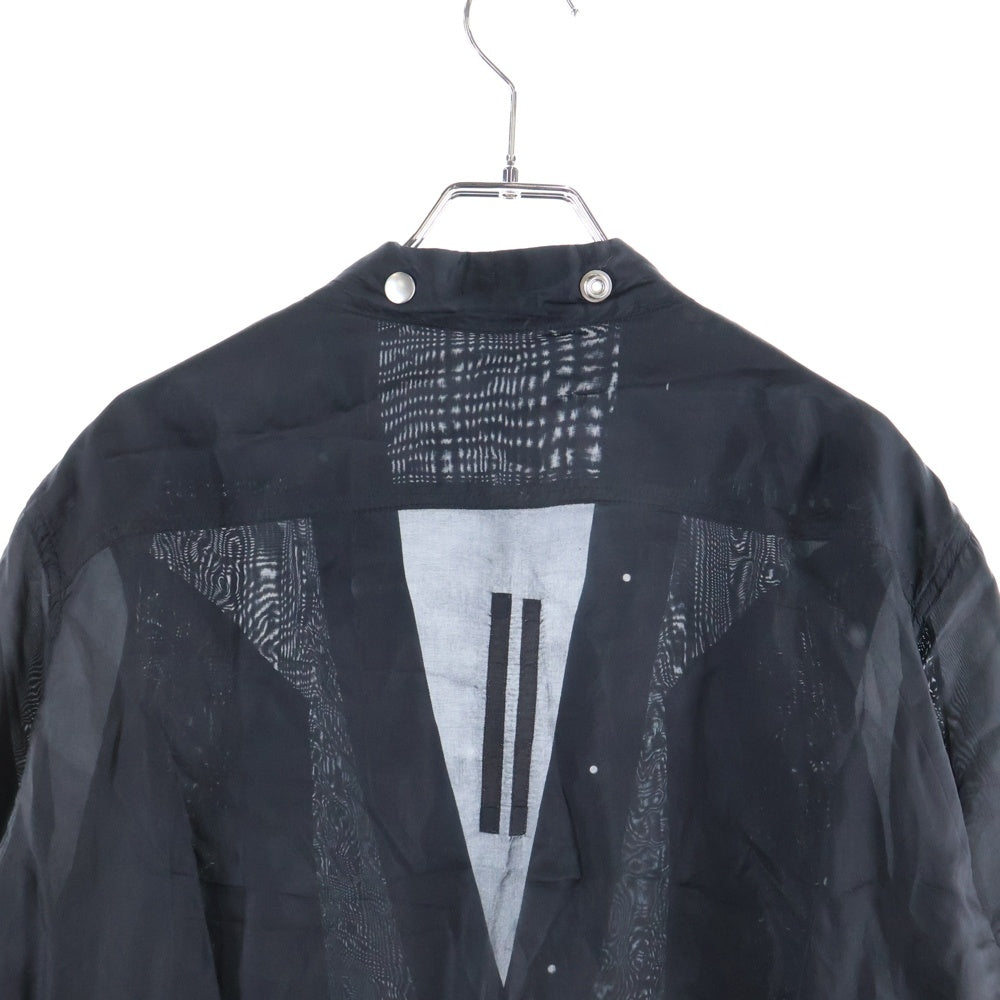 Rick Owens(リックオウエンス) 22SS FOGACHINE LARRY SHIRT フォガシン ラリー ボタン装飾 長袖シャツ ブラック RU01B1287-JX