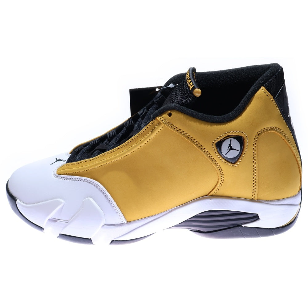 NIKE(ナイキ) Air Jordan 14 Light Ginger エアージョーダン14 ライトジンジャー レースアップミッドカットスニーカー US10/28cm 487471-701 イエロー/ホワイト
