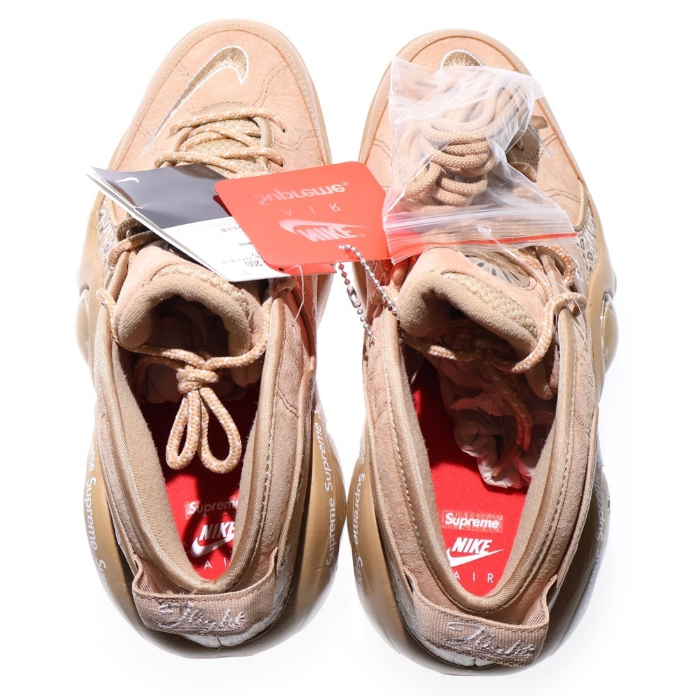 NIKE(ナイキ) 22SS ×Supreme Air Zoom Flight 95 SP Hemp White シュプリーム エアズームフライト95 ペイズリー総柄レースアップミッドカットスニーカー DJ8604-200
