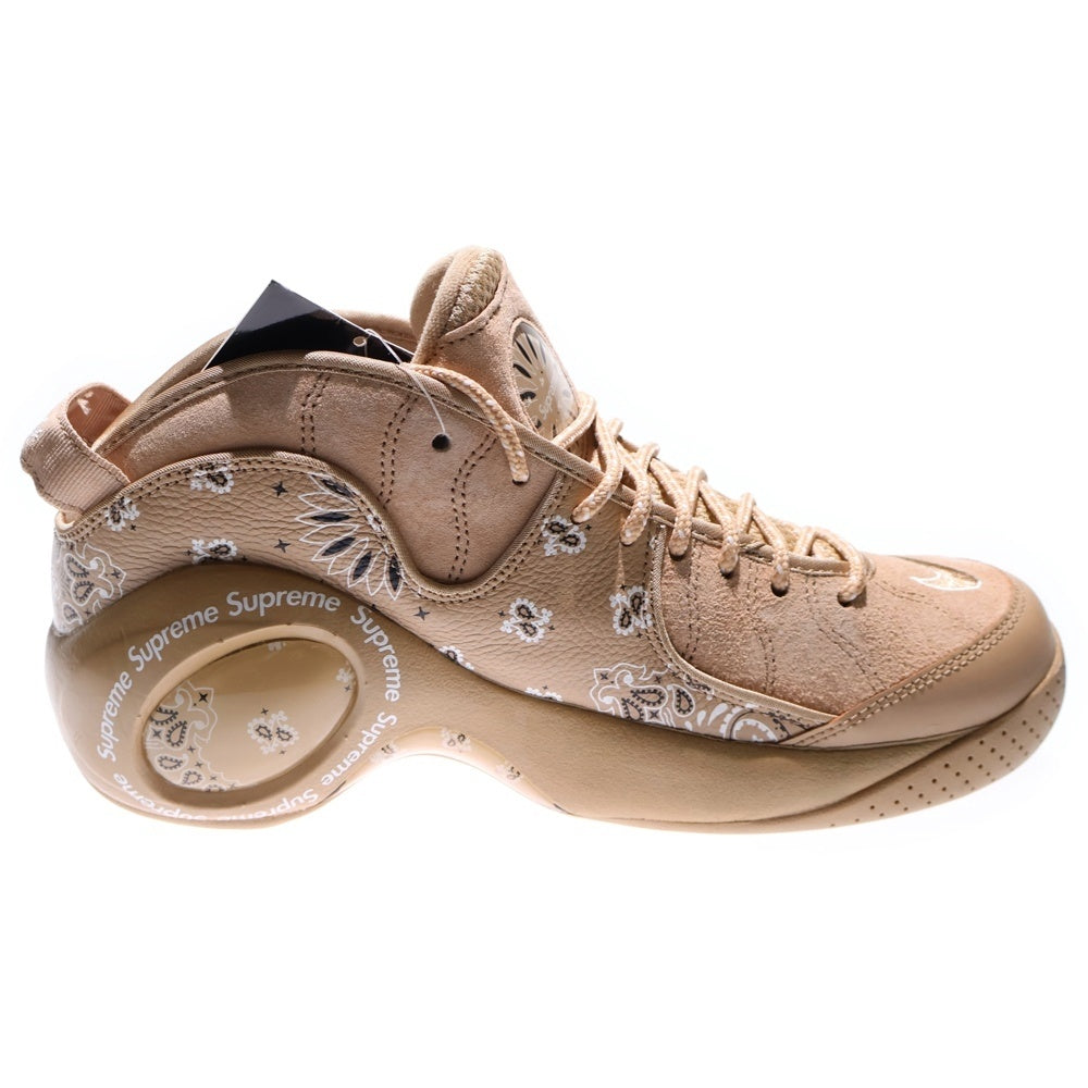 NIKE(ナイキ) 22SS ×Supreme Air Zoom Flight 95 SP Hemp White シュプリーム エアズームフライト95 ペイズリー総柄レースアップミッドカットスニーカー DJ8604-200