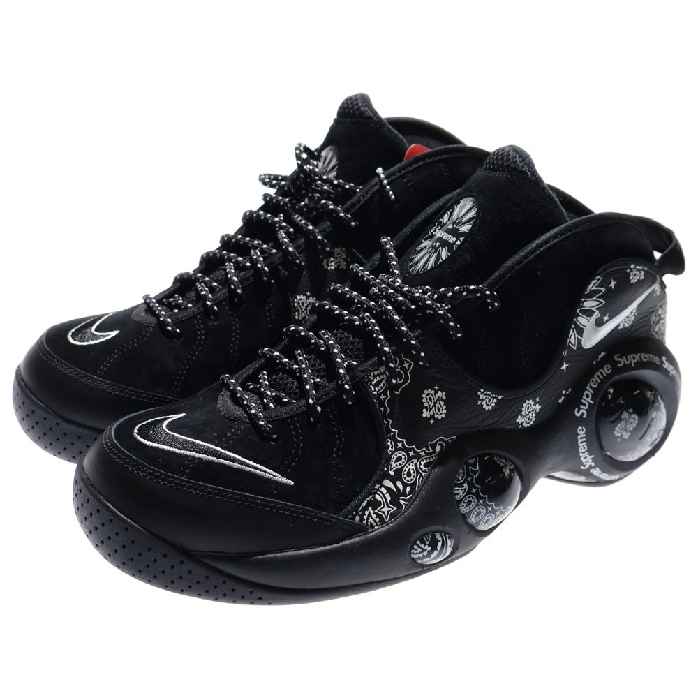 NIKE(ナイキ) 22SS ×Supreme Air Zoom Flight 95 SP Black White シュプリーム エアズームフライト95 ペイズリー総柄レースアップミッドカットスニーカー DJ8604-001