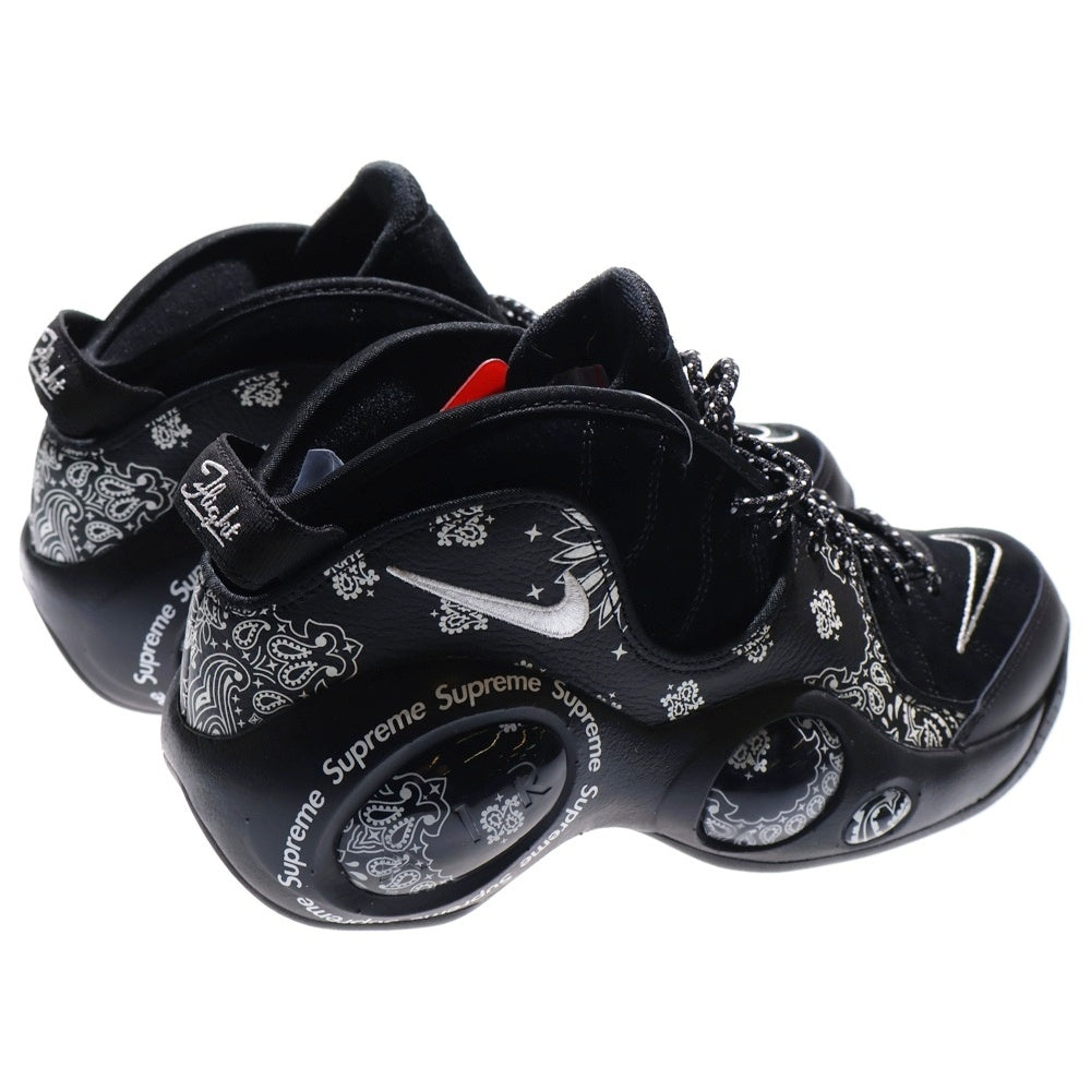 NIKE(ナイキ) 22SS ×Supreme Air Zoom Flight 95 SP Black White シュプリーム エアズームフライト95 ペイズリー総柄レースアップミッドカットスニーカー DJ8604-001