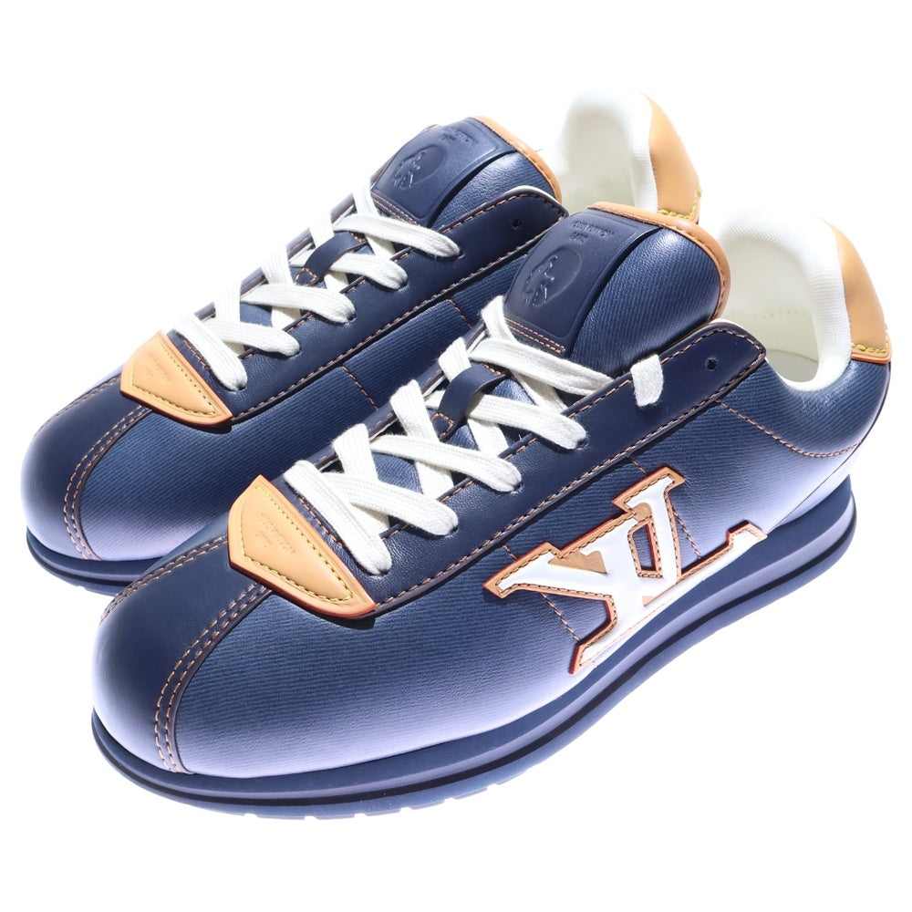 LOUIS VUITTON(ルイヴィトン) 25AW LV ButterSoft LVバターソフト パデットレザーローカットスニーカー ネイビー/ブラウン