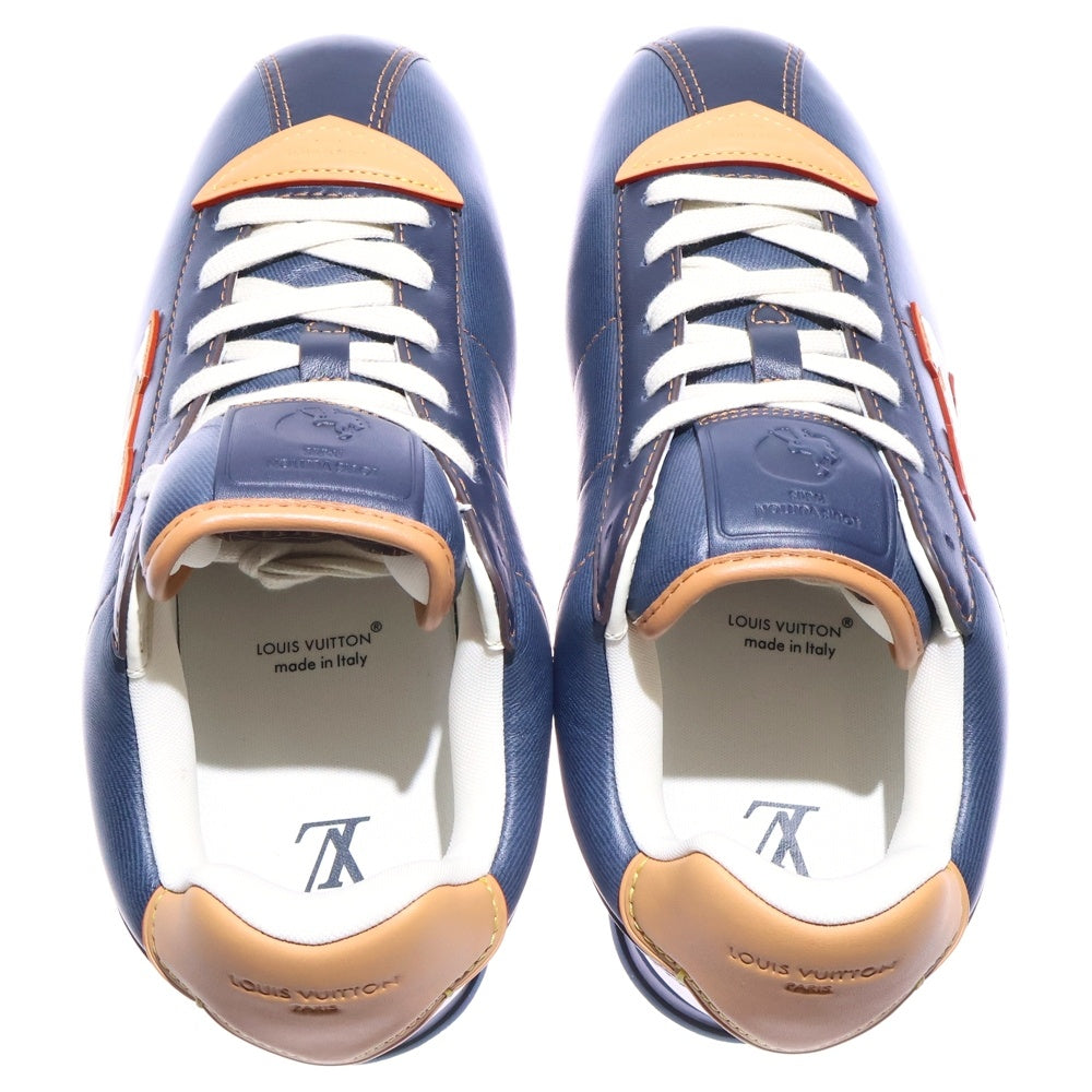 LOUIS VUITTON(ルイヴィトン) 25AW LV ButterSoft LVバターソフト パデットレザーローカットスニーカー ネイビー/ブラウン