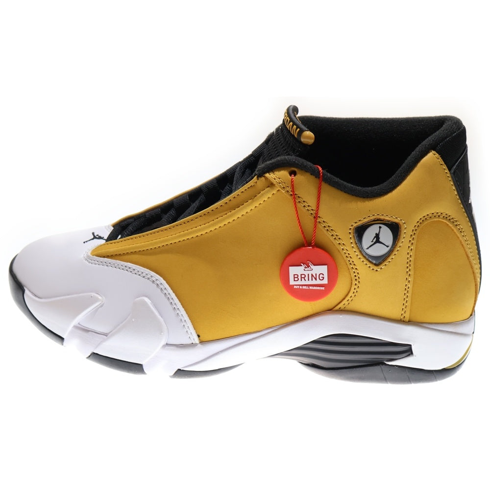 NIKE(ナイキ) Air Jordan 14 Light Ginger エアージョーダン14 ライトジンジャー レースアップミッドカットスニーカー US9/27cm 487471-701 イエロー/ホワイト