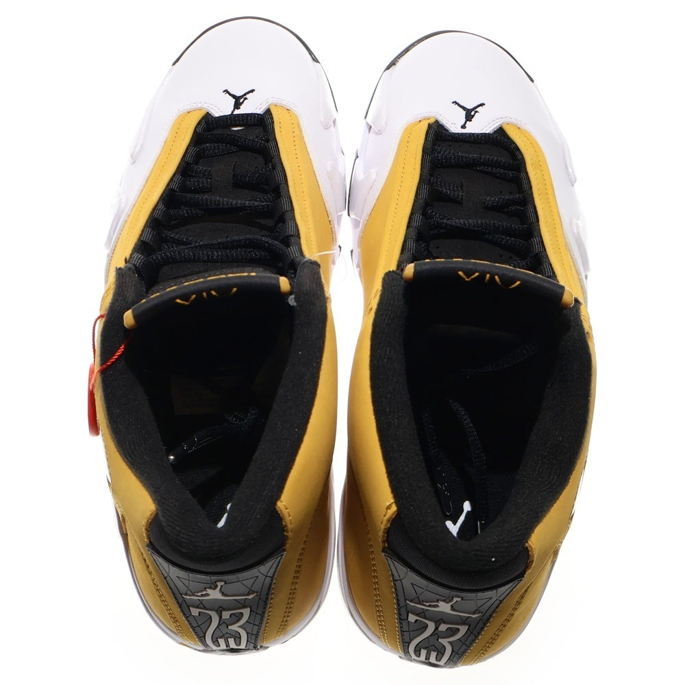 NIKE(ナイキ) Air Jordan 14 Light Ginger エアージョーダン14 ライトジンジャー レースアップミッドカットスニーカー US9/27cm 487471-701 イエロー/ホワイト