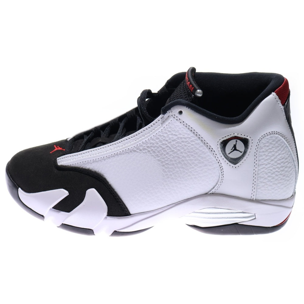 NIKE(ナイキ) Air Jordan 14 Retro Black Toe エアジョーダン14 レトロ ブラックトゥー レースアップミッドカットスニーカー US9/27cm 487471-160 ブラック/ホワイト
