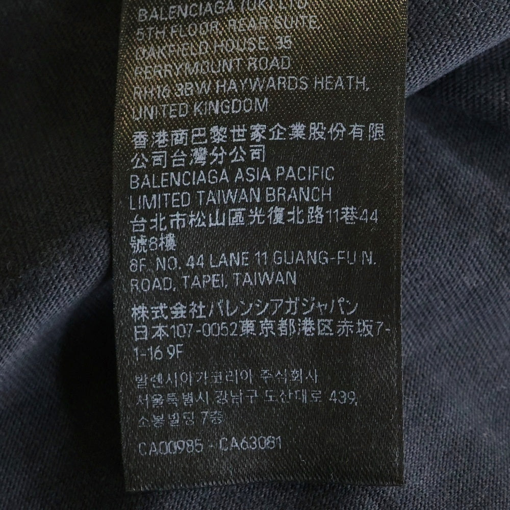BALENCIAGA(バレンシアガ) 24AW PARIS LIBERTY ヴィンテージ加工自由の女神プリント半袖Tシャツ ブラック 764235 TQVR9