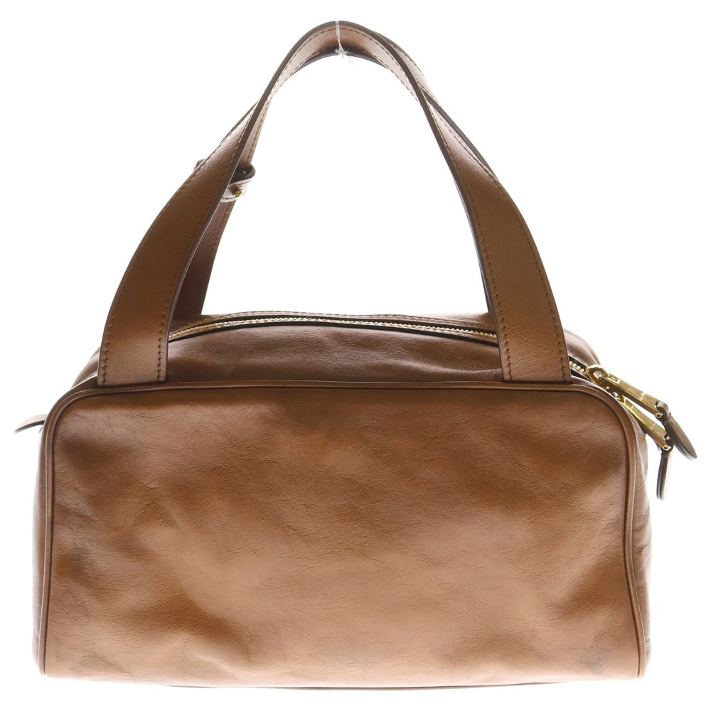 miumiu(ミュウミュウ) Leather Top Handle Bag レザートップハンドルバッグ ミニボストンレザーバッグ 5BB182_2IER_F0046_V_MOO ブラウン レディース