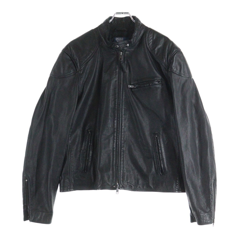 POLO RALPH LAUREN(ポロラルフローレン) 25AW レザー カフェ レーサー ジャケット バイカージャケット ブラック