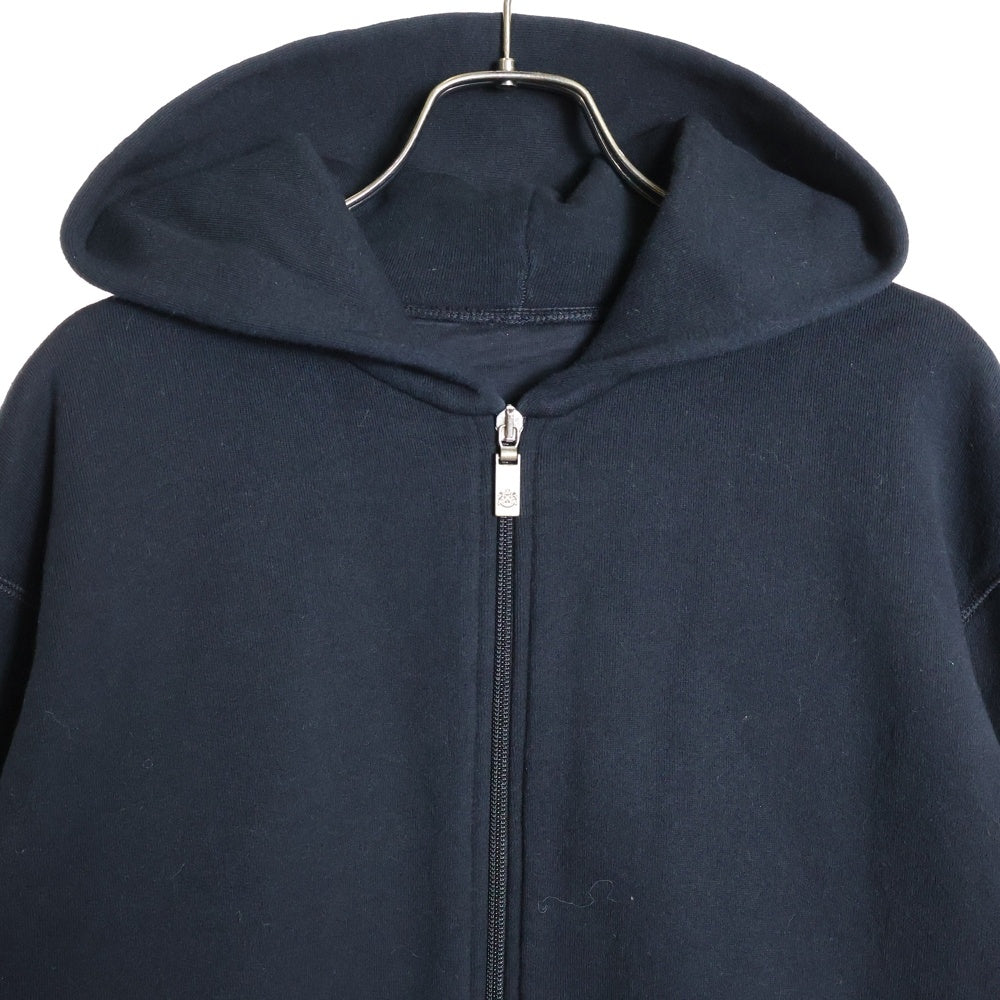 lucien pellat-finet(ルシアンペラフィネ) スカル刺繍 パーカー ジップアップ フーディー ブラック