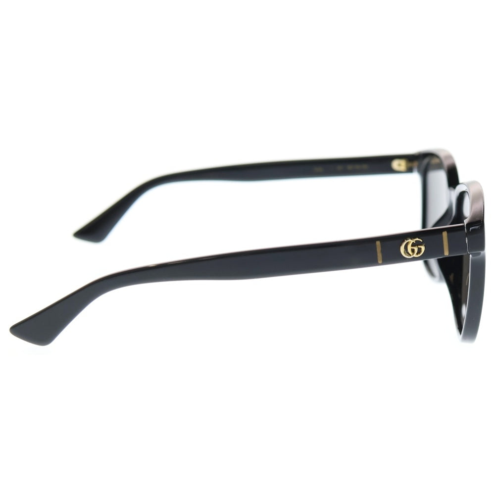 GUCCI(グッチ) Side Logo Square Sunglasses サイドロゴスクエアサングラス 眼鏡 アイウェア GG0637SK ブラック/ゴールド レディース