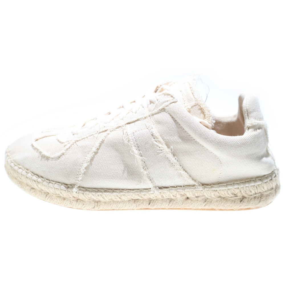 Martin Margiela 22(マルタンマルジェラ) Replica Espadrilles レプリカエスパドリーユ レースアップローカットスニーカー S57WS0445 アイボリー