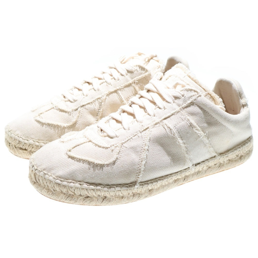 Martin Margiela 22(マルタンマルジェラ) Replica Espadrilles レプリカエスパドリーユ レースアップローカットスニーカー S57WS0445 アイボリー