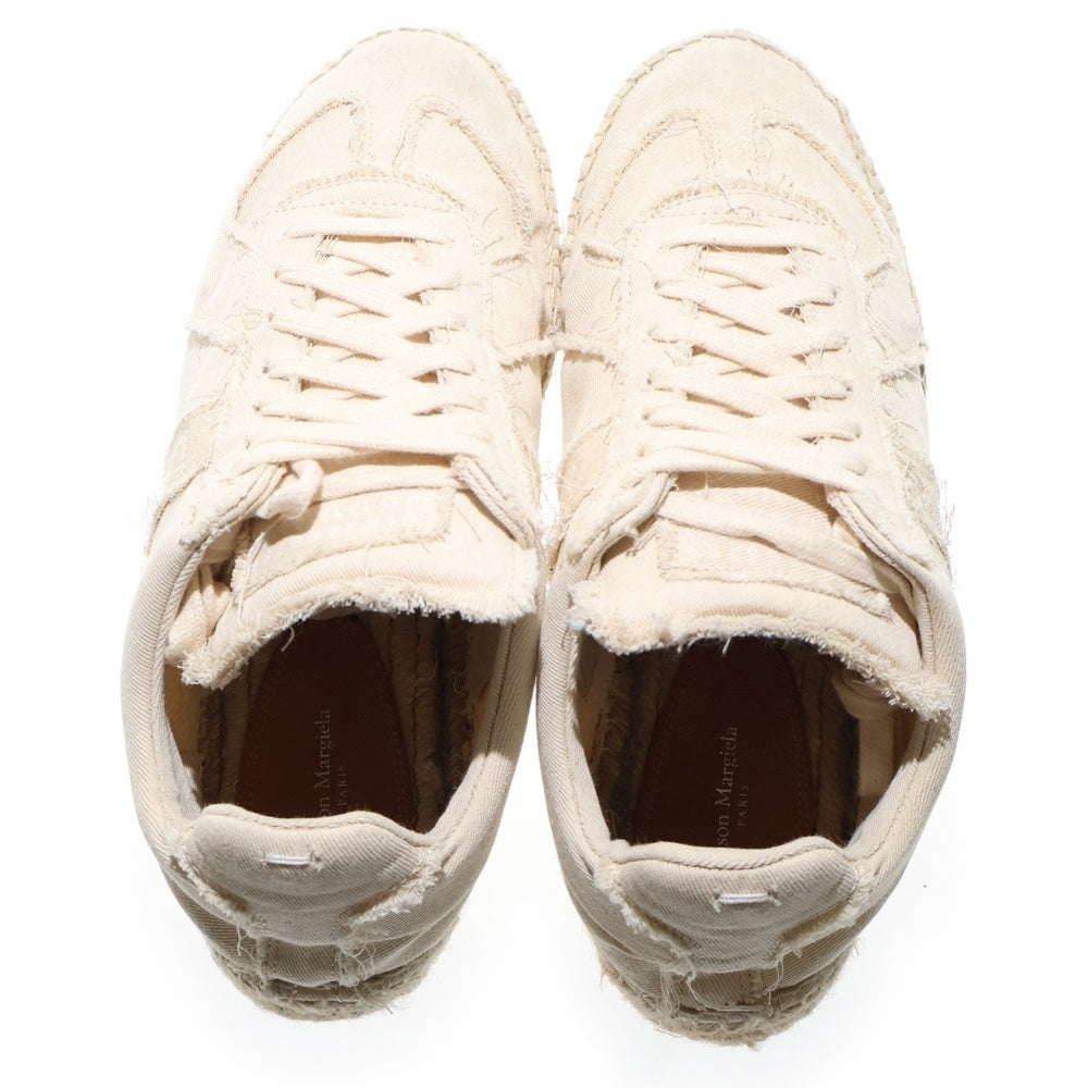 Martin Margiela 22(マルタンマルジェラ) Replica Espadrilles レプリカエスパドリーユ レースアップローカットスニーカー S57WS0445 アイボリー