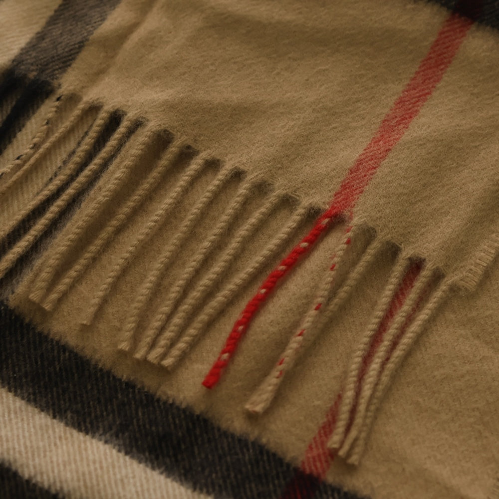 BURBERRY(バーバリー) ジャイアントノヴァチェック カシミヤマフラー ストール ブラウン レディース