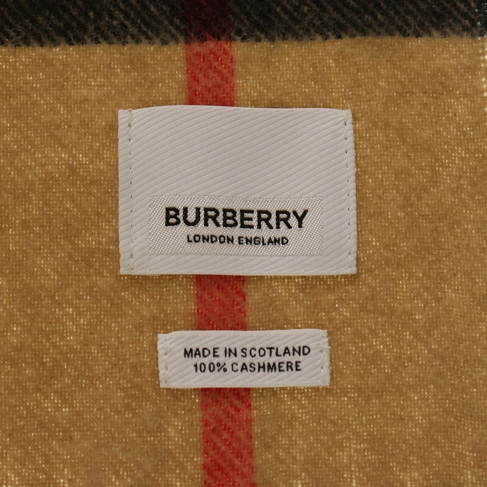 BURBERRY(バーバリー) ジャイアントノヴァチェック カシミヤマフラー ストール ブラウン レディース